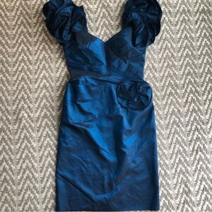 Vintage Tadashi puffy rosette sleeves size 14